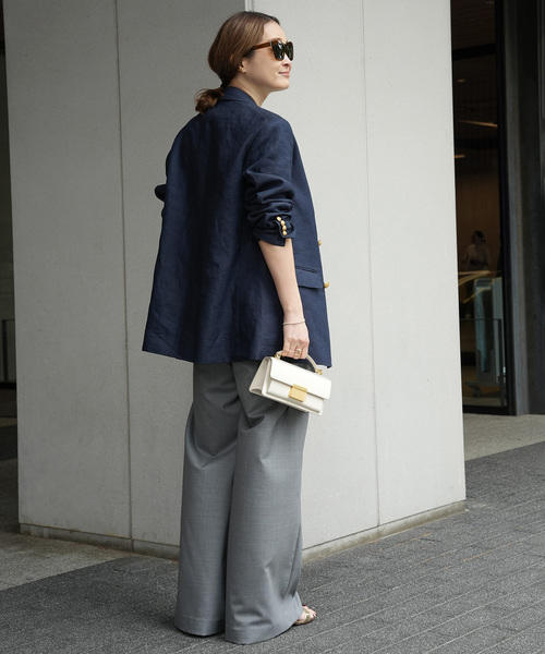 Deuxieme Classe(ドゥーズィエムクラス)の「*LINEN ブレザー(テーラードジャケット・レディース・ネイビー/キャメル・FREE)」の21枚目の写真