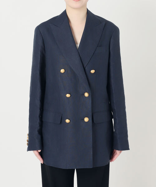 Deuxieme Classe(ドゥーズィエムクラス)の「*LINEN ブレザー(テーラードジャケット・レディース・ネイビー/キャメル・FREE)」の22枚目の写真