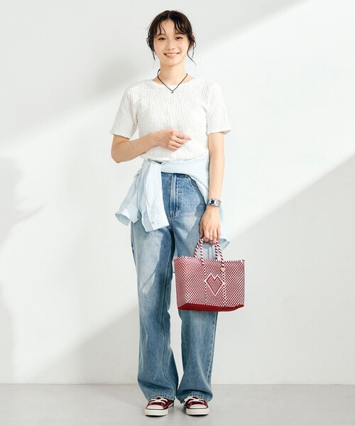 fredy emue(フレディエミュ)の「ぽこぽこ2WAYスリットプルオーバー(Tシャツ/カットソー・レディース・ブラウン/オフホワイト/ブラック/サックスブルー・38)」の11枚目の写真