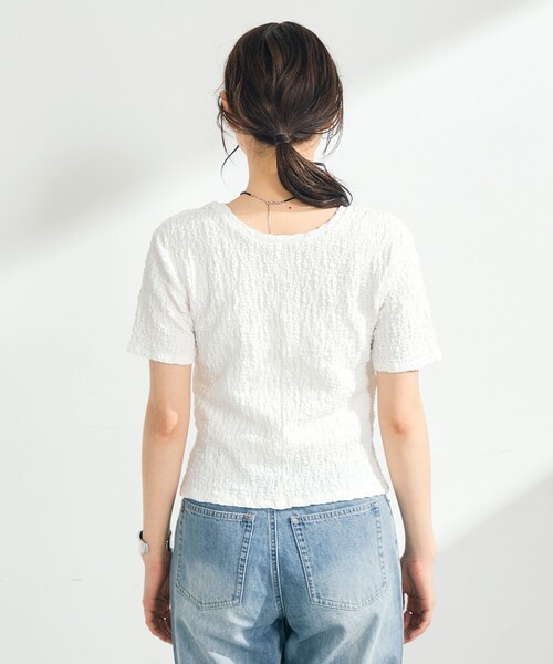 fredy emue(フレディエミュ)の「ぽこぽこ2WAYスリットプルオーバー(Tシャツ/カットソー・レディース・ブラウン/オフホワイト/ブラック/サックスブルー・38)」の22枚目の写真