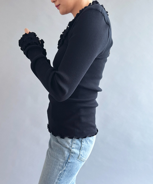 Opera SPORT(オペラスポーツ)の「【OPERA SPORT/オペラスポーツ】ROSIE SEAMLESS TOP(Tシャツ/カットソー・レディース・ブラック・FREE)」の5枚目の写真