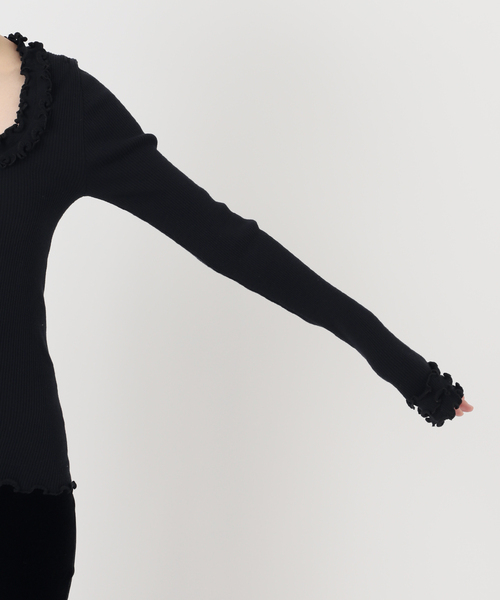 Opera SPORT(オペラスポーツ)の「【OPERA SPORT/オペラスポーツ】ROSIE SEAMLESS TOP(Tシャツ/カットソー・レディース・ブラック・FREE)」の14枚目の写真