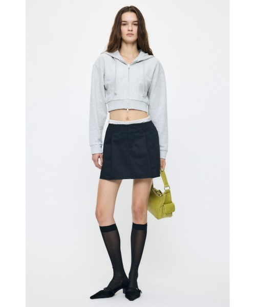 MOUSSY(マウジー)の「LAYER ミニスカート(スカート・レディース・ベージュ/ブラック・1/2)」の12枚目の写真