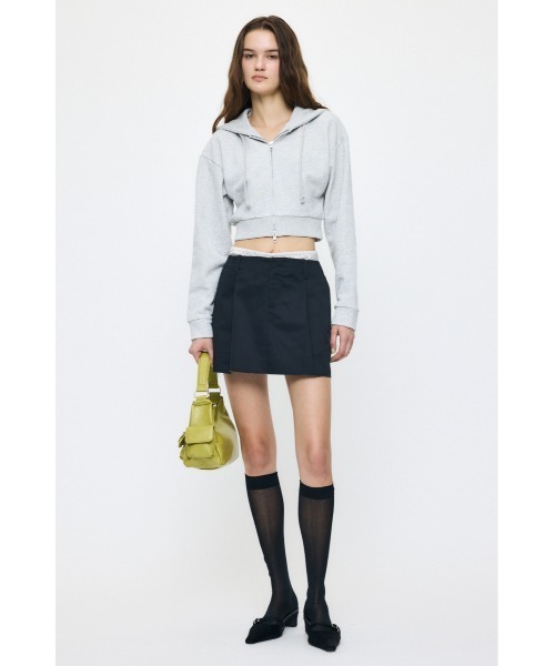 MOUSSY(マウジー)の「LAYER ミニスカート(スカート・レディース・ベージュ/ブラック・1/2)」の13枚目の写真