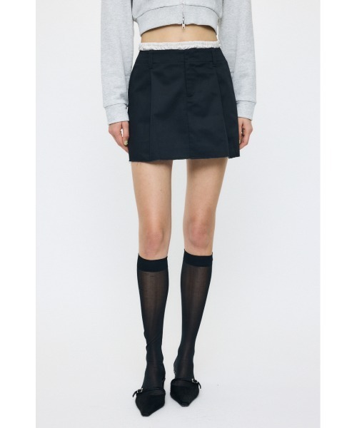 MOUSSY(マウジー)の「LAYER ミニスカート(スカート・レディース・ベージュ/ブラック・1/2)」の14枚目の写真