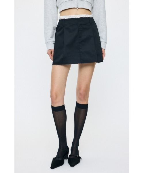 MOUSSY(マウジー)の「LAYER ミニスカート(スカート・レディース・ベージュ/ブラック・1/2)」の15枚目の写真