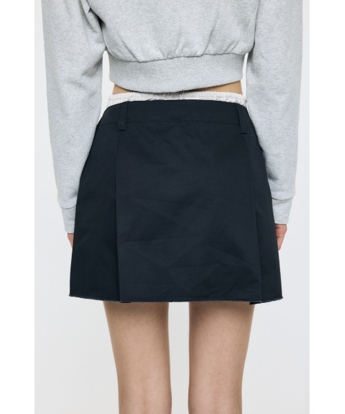 MOUSSY(マウジー)の「LAYER ミニスカート(スカート・レディース・ベージュ/ブラック・1/2)」の5枚目の写真