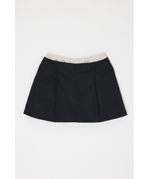 MOUSSY(マウジー)の「LAYER ミニスカート(スカート・レディース・ベージュ/ブラック・1/2)」の9枚目の写真