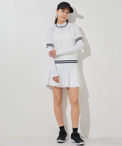 JUN&ROPE'(ジュンアンドロペ)の「ダブルメッシュ半袖プルオーバー/セットアップ対応(Tシャツ/カットソー・レディース・ホワイト/ブラック・M/L)」の6枚目の写真