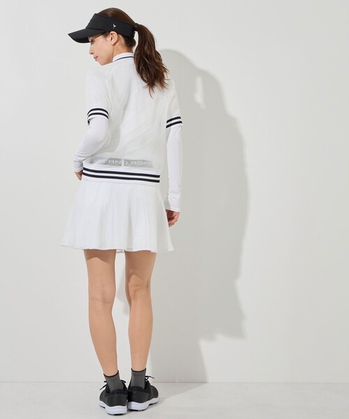 JUN&ROPE'(ジュンアンドロペ)の「ダブルメッシュ半袖プルオーバー/セットアップ対応(Tシャツ/カットソー・レディース・ホワイト/ブラック・M/L)」の7枚目の写真