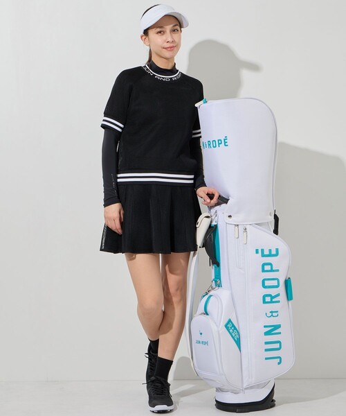 JUN&ROPE'(ジュンアンドロペ)の「ダブルメッシュ半袖プルオーバー/セットアップ対応(Tシャツ/カットソー・レディース・ホワイト/ブラック・M/L)」の18枚目の写真