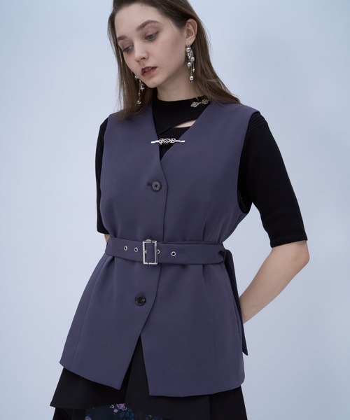 HARE（ハレ）の「トロミミドルベスト(HARE)（ベスト・レディース・ブラック/パープル・FREE）」の10枚目の写真