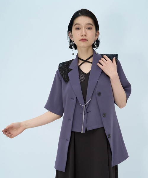 HARE（ハレ）の「トロミミドルベスト(HARE)（ベスト・レディース・ブラック/パープル・FREE）」の11枚目の写真