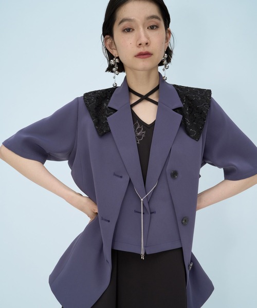 HARE（ハレ）の「トロミミドルベスト(HARE)（ベスト・レディース・ブラック/パープル・FREE）」の12枚目の写真