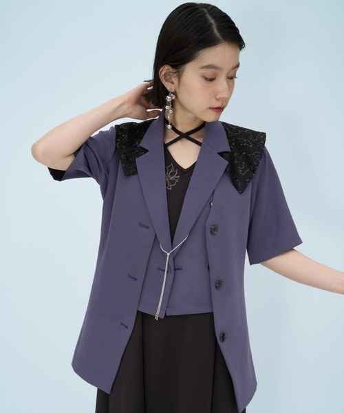 HARE（ハレ）の「トロミミドルベスト(HARE)（ベスト・レディース・ブラック/パープル・FREE）」の13枚目の写真