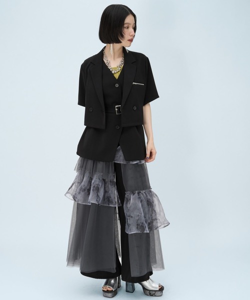 HARE（ハレ）の「トロミミドルベスト(HARE)（ベスト・レディース・ブラック/パープル・FREE）」の3枚目の写真