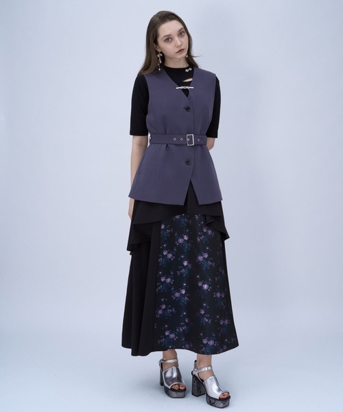 HARE（ハレ）の「トロミミドルベスト(HARE)（ベスト・レディース・ブラック/パープル・FREE）」の4枚目の写真