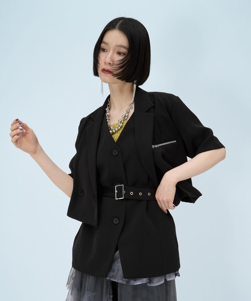 HARE（ハレ）の「トロミミドルベスト(HARE)（ベスト・レディース・ブラック/パープル・FREE）」の7枚目の写真