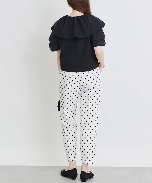 PICCIN PERLA（ピッチンペルラ）の「フリルショートジャケット（その他アウター・レディース・オフホワイト/ブラック/サックスブルー・M）」の18枚目の写真