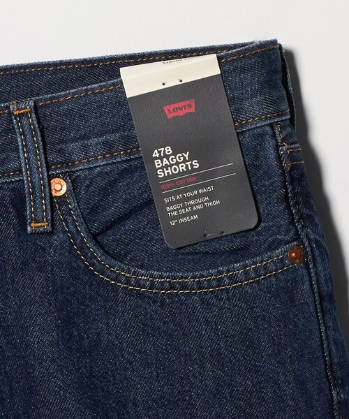 Levi's(リーバイス)の「<Levis>478 バギー ショート デニム(デニムパンツ・メンズ・ネイビー/ダークグレー・30inch/34inch/32inch)」の6枚目の写真