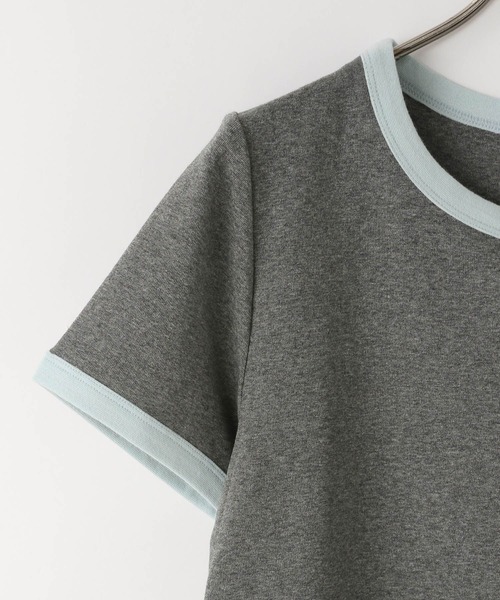 LOWRYS FARM(ローリーズファーム)の「リンガーTEE 638394(Tシャツ/カットソー・レディース・ベージュ/グレー系その他5/グレー系その他2/チャコールグレー・FREE)」の7枚目の写真