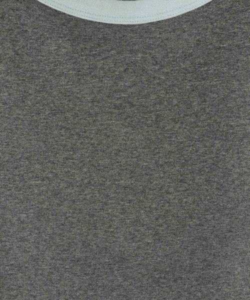LOWRYS FARM(ローリーズファーム)の「リンガーTEE 638394(Tシャツ/カットソー・レディース・ベージュ/グレー系その他5/グレー系その他2/チャコールグレー・FREE)」の8枚目の写真