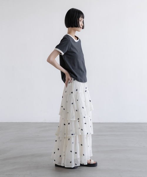 LOWRYS FARM(ローリーズファーム)の「リンガーTEE 638394(Tシャツ/カットソー・レディース・ベージュ/グレー系その他5/グレー系その他2/チャコールグレー・FREE)」の20枚目の写真