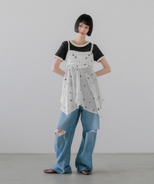 LOWRYS FARM(ローリーズファーム)の「リンガーTEE 638394(Tシャツ/カットソー・レディース・ベージュ/グレー系その他5/グレー系その他2/チャコールグレー・FREE)」の16枚目の写真