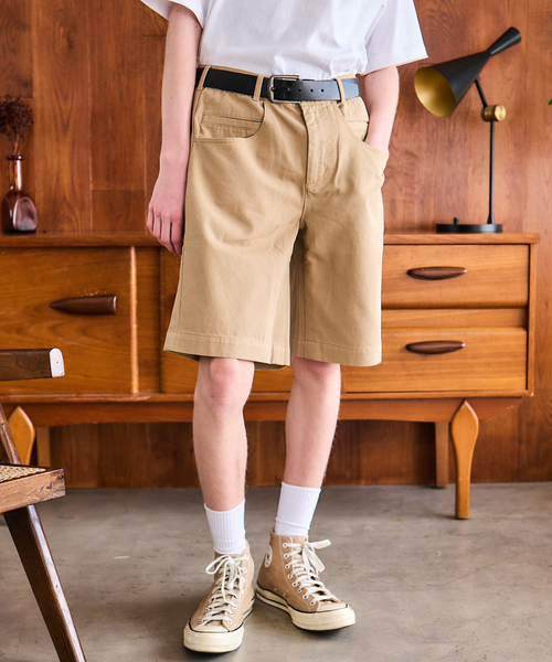 OSKR(オーエスケーアール)の「OSKR / オーエスケーアール Chino Faded Stand Up Shorts(その他パンツ・メンズ・ベージュ/ネイビー・MEDIUM/LARGE)」の1枚目の写真