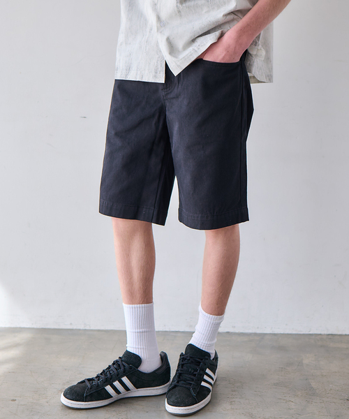 OSKR(オーエスケーアール)の「OSKR / オーエスケーアール Chino Faded Stand Up Shorts(その他パンツ・メンズ・ベージュ/ネイビー・MEDIUM/LARGE)」の2枚目の写真