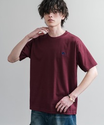 LOGOS ロゴス 吸汗速乾 スパイラルヤーンワンポイントロゴ刺繍半袖Tシャツ
