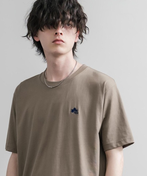 LOGOS(ロゴス)の「LOGOS ロゴス 吸汗速乾 スパイラルヤーンワンポイントロゴ刺繍半袖Tシャツ(Tシャツ/カットソー・メンズ・サンドベージュ/オフホワイト/カーキ/オレンジ/ネイビー/ワイン/スミクロ・M/LL/L)」の20枚目の写真