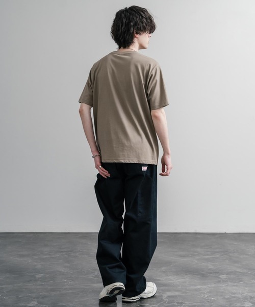 LOGOS(ロゴス)の「LOGOS ロゴス 吸汗速乾 スパイラルヤーンワンポイントロゴ刺繍半袖Tシャツ(Tシャツ/カットソー・メンズ・サンドベージュ/オフホワイト/カーキ/オレンジ/ネイビー/ワイン/スミクロ・M/LL/L)」の22枚目の写真