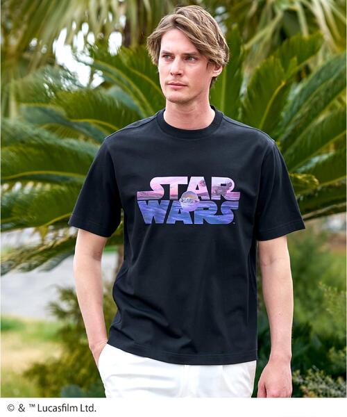 DRESSTERIOR(ドレステリア)の「◆【接触冷感】STAR WARS ロゴTシャツ(Tシャツ/カットソー・メンズ・ホワイト/ブラック・90/91/92/94)」の2枚目の写真