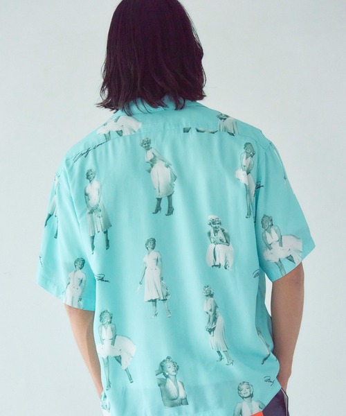 Schott(ショット)の「Schott×MARILYN MONROE RAYON SHIRT(シャツ/ブラウス・メンズ・サックスブルー/ピンク・XL/L/M)」の4枚目の写真