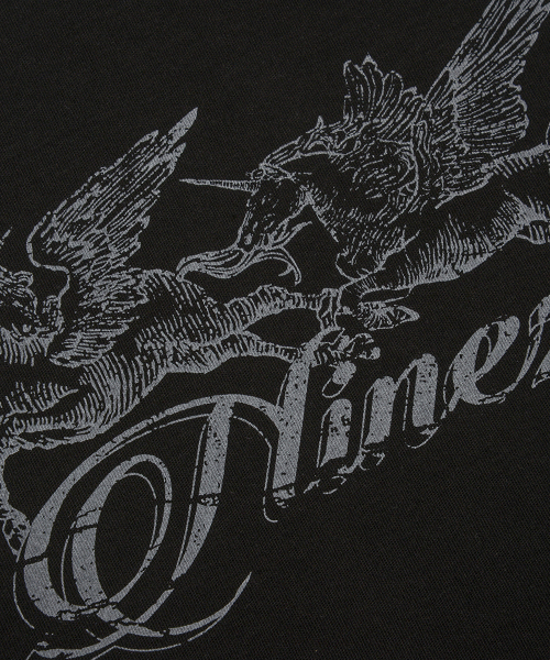 NINEZ（ナインゼット）の「ツインユニコーンコットンクロップ半袖Tシャツ (2color)（Tシャツ/カットソー・レディース・ホワイト/ブラック・SMALL/MEDIUM）」の9枚目の写真
