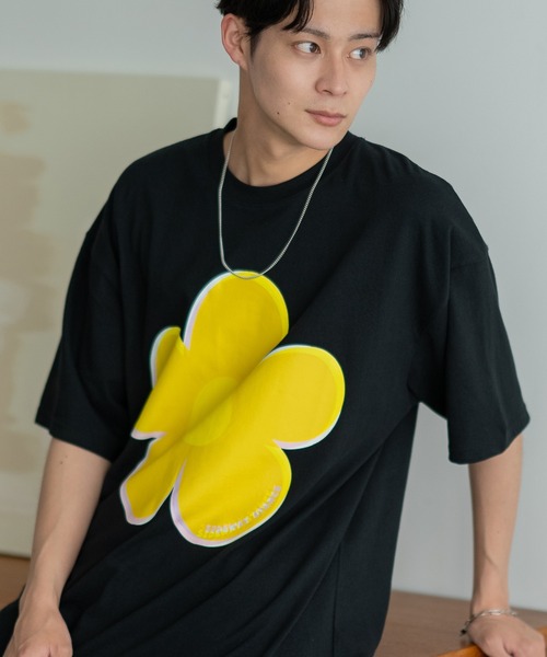 SIDEWAY STANCE(サイドウェイスタンス)の「【SIDEWAY STANCE】モザイクフラワー 半袖Tシャツ(Tシャツ/カットソー・メンズ・ホワイト/アッシュ/ブラック/レッド・SMALL/MEDIUM/LARGE/X-LARGE)」の2枚目の写真