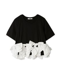 SNIDEL（スナイデル）の「【ZOZO/USAGI ONLINE限定】リボンドッキングTシャツ（Tシャツ/カットソー）」