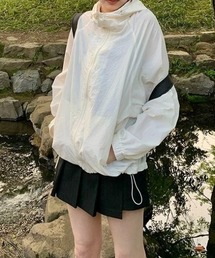 【春夏新作】裾ドロストライトシャカシャカブルゾン