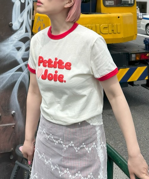 Alley Tokyo（アリートーキョー）の「ぷくぷくプリントリンガーT（Tシャツ/カットソー・レディース・ネイビー/オフホワイト/レッド・FREE）」の5枚目の写真