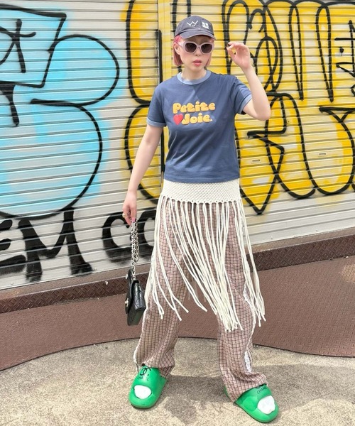 Alley Tokyo（アリートーキョー）の「ぷくぷくプリントリンガーT（Tシャツ/カットソー・レディース・ネイビー/オフホワイト/レッド・FREE）」の10枚目の写真