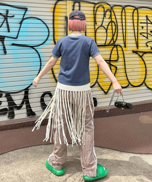 Alley Tokyo（アリートーキョー）の「ぷくぷくプリントリンガーT（Tシャツ/カットソー・レディース・ネイビー/オフホワイト/レッド・FREE）」の11枚目の写真