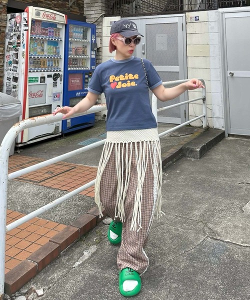Alley Tokyo（アリートーキョー）の「ぷくぷくプリントリンガーT（Tシャツ/カットソー・レディース・ネイビー/オフホワイト/レッド・FREE）」の13枚目の写真