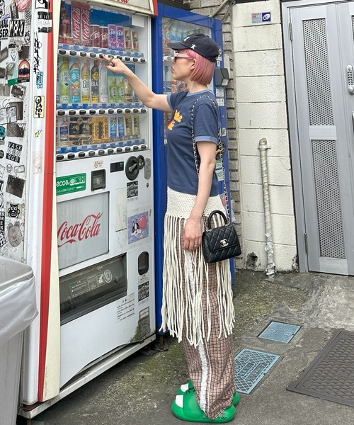Alley Tokyo（アリートーキョー）の「ぷくぷくプリントリンガーT（Tシャツ/カットソー・レディース・ネイビー/オフホワイト/レッド・FREE）」の14枚目の写真