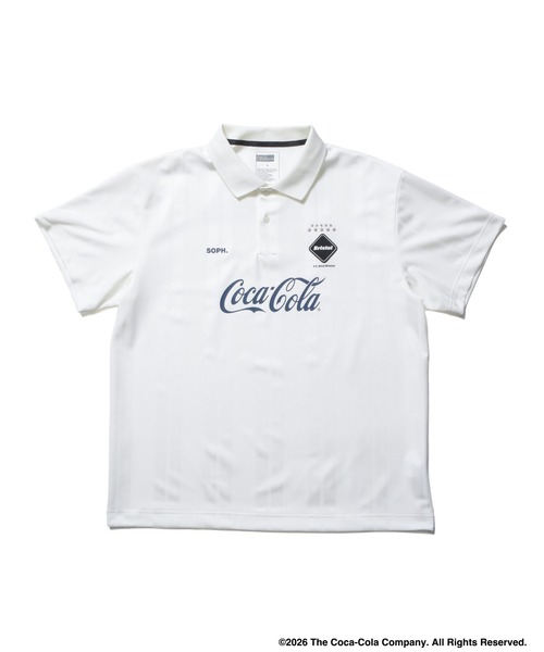 F.C.Real Bristol(エフシーレアルブリストル)の「Coca-Cola WEAVE STRIPE S/S POLO(ポロシャツ・メンズ・グリーン/ブラック/ホワイト・XX-LARGE/X-LARGE/LARGE/MEDIUM/SMALL)」の2枚目の写真