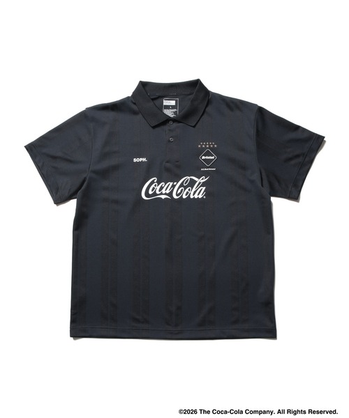 F.C.Real Bristol(エフシーレアルブリストル)の「Coca-Cola WEAVE STRIPE S/S POLO(ポロシャツ・メンズ・グリーン/ブラック/ホワイト・XX-LARGE/X-LARGE/LARGE/MEDIUM/SMALL)」の3枚目の写真