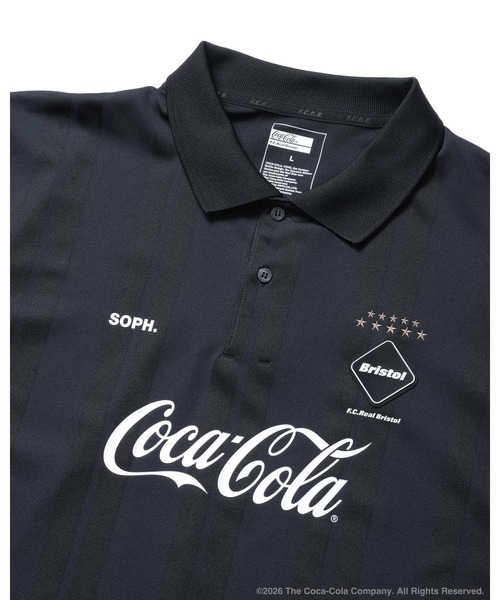 F.C.Real Bristol(エフシーレアルブリストル)の「Coca-Cola WEAVE STRIPE S/S POLO(ポロシャツ・メンズ・グリーン/ブラック/ホワイト・XX-LARGE/X-LARGE/LARGE/MEDIUM/SMALL)」の10枚目の写真