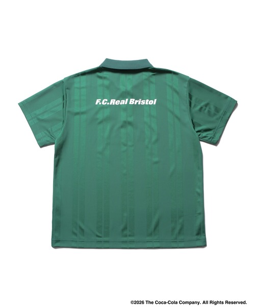F.C.Real Bristol(エフシーレアルブリストル)の「Coca-Cola WEAVE STRIPE S/S POLO(ポロシャツ・メンズ・グリーン/ブラック/ホワイト・XX-LARGE/X-LARGE/LARGE/MEDIUM/SMALL)」の5枚目の写真