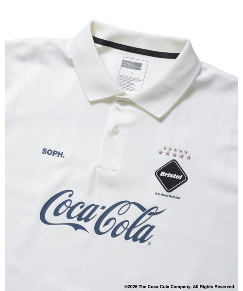 F.C.Real Bristol(エフシーレアルブリストル)の「Coca-Cola WEAVE STRIPE S/S POLO(ポロシャツ・メンズ・グリーン/ブラック/ホワイト・XX-LARGE/X-LARGE/LARGE/MEDIUM/SMALL)」の14枚目の写真