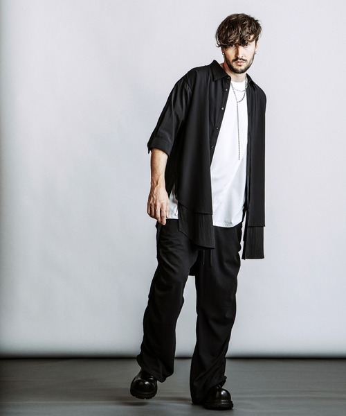 NO ID.(ノーアイディ)の「【NO ID.】Side Gather Easy Trousers / サイドギャザー イージー トラウザーズ(その他パンツ・メンズ・ブラック/ダークグレー/グレー・1/2)」の9枚目の写真